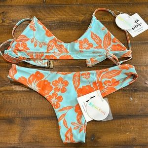 Blue and Orange Bikini